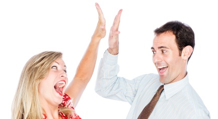 High Five Business people